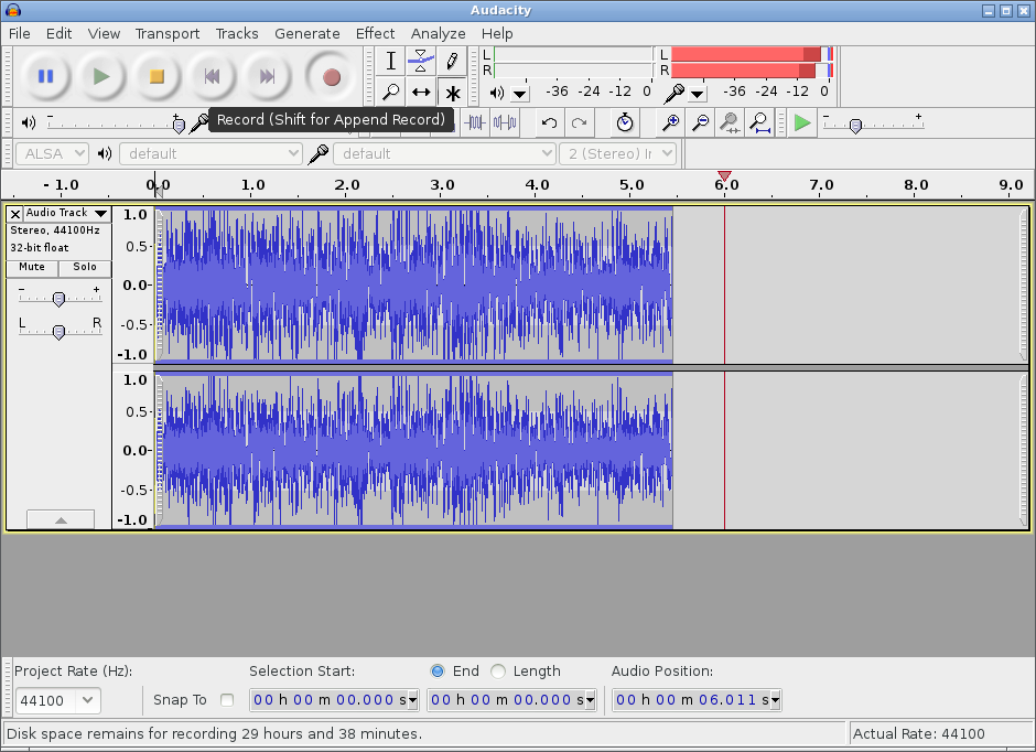 Audacity Can Record